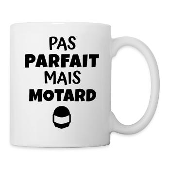 pas parfait mais motard / cadeau humour motard - Mug blanc - blanc - Droite