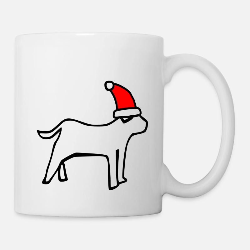 Weihnachtshund - Tasse - Weiß