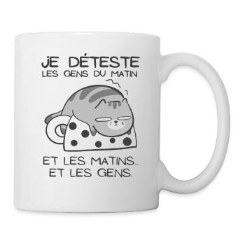 Pas du matin Paresse - Mug blanc - blanc - Droite
