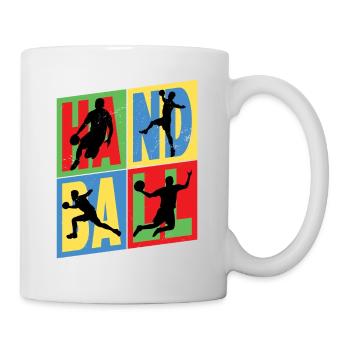 Handball Handball Player Handball Player Vintage Retro - Mug blanc - blanc - Droite
