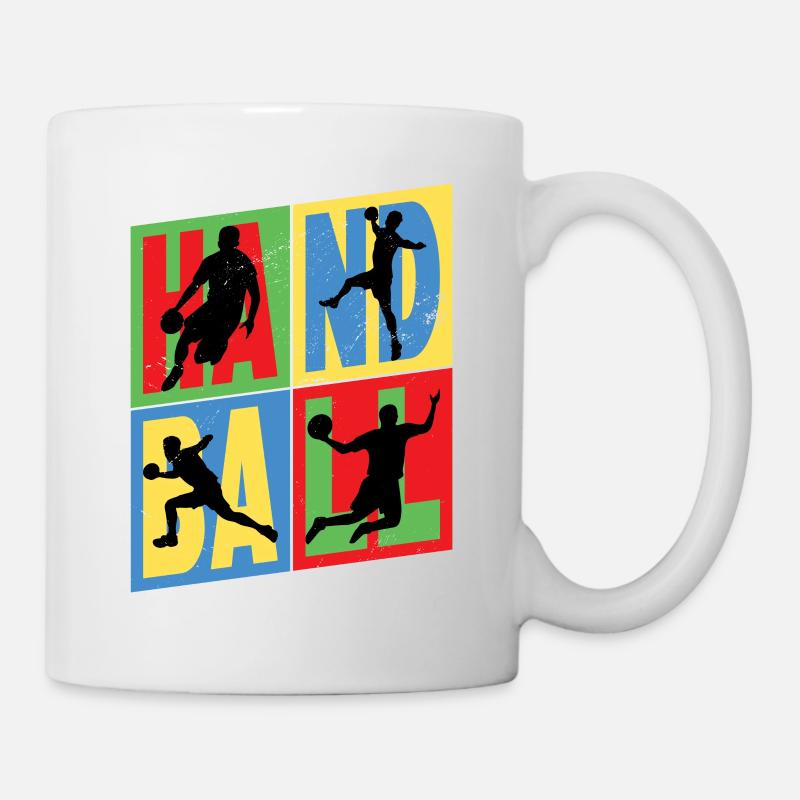 Handball Handball Player Handball Player Vintage Retro - Mug blanc - blanc