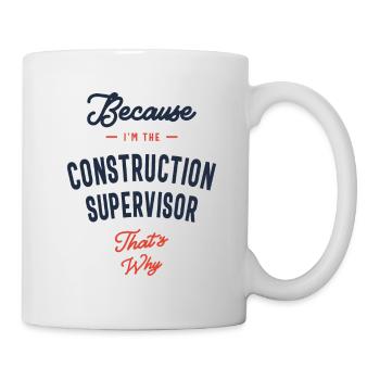 Construction Supervisor Job Occupation - Mug - white - Right