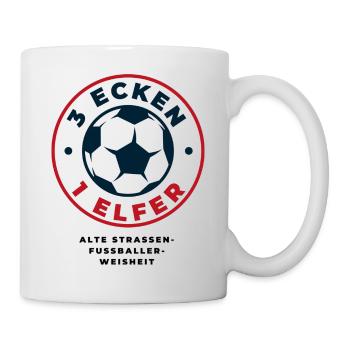 3 ecken 1 elfer schwarz - Tasse - Weiß - Rechts
