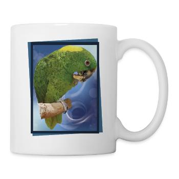 Le perroquet à nuque jaune - Mug blanc - blanc - Droite