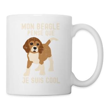 MON BEAGLE PENSE QUE JE SUIS COOL - Mug blanc - blanc - Droite
