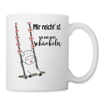Mir reichts ich geh schaukeln - alpaka - Tasse - Weiß - Rechts