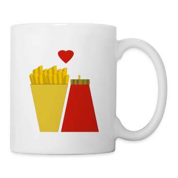 pommes & ketchup - Tasse - Weiß - Rechts