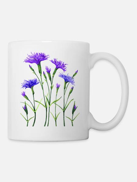 Blumen - Tasse - Weiß