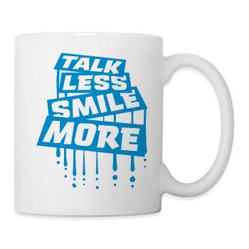 talk less smile more - Mug - white - Right