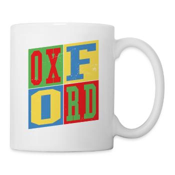 Oxford England UK Stadt Bunt Skyline Heimat - Tasse - Weiß - Rechts