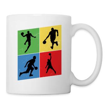 Basketball Basketballspieler Spieler Vintage Retro - Tasse - Weiß - Rechts