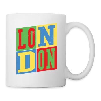 London England UK City Colorful Skyline Home - Mug - white - Right