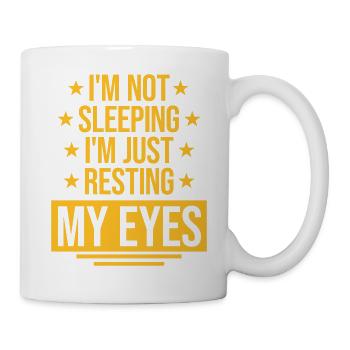 im not sleeping quote - Mug - white - Right