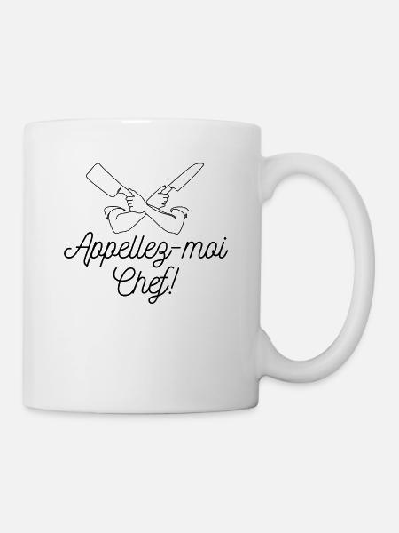 Appelez-moi chef ! Idée cadeau ⭐⭐⭐ - Mug blanc - blanc