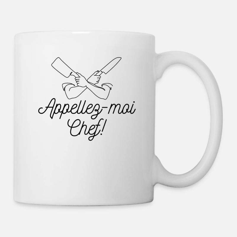 Appelez-moi chef ! Idée cadeau ⭐⭐⭐ - Mug blanc - blanc