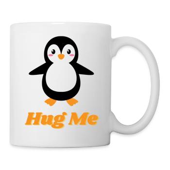 Hug Me - Niedlicher Pinguin - Tasse - Weiß - Rechts