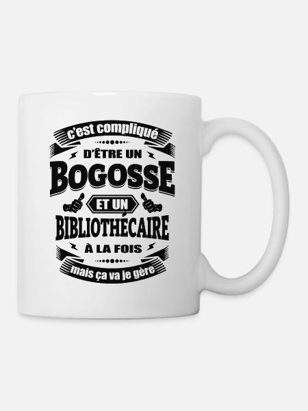 BOGOSSE ET BIBLIOTHECAIRE - Mug blanc - blanc