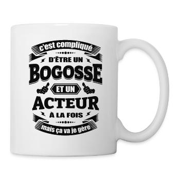 BOGOSSE ET ACTEUR - Mug blanc - blanc - Droite