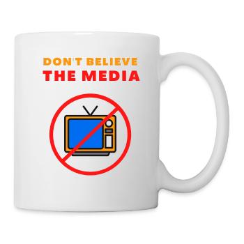 T-shirts and accessories "DO NOT BELIEVE THE MEDIA" for eventual - Mug - white - Right