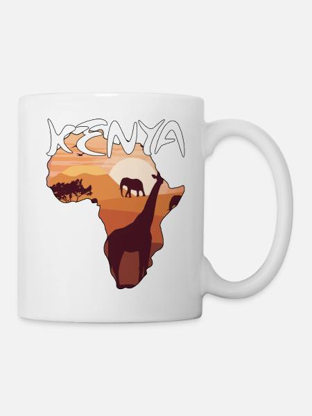 Kenya Afrique Kenya Afrique Cadeau - Mug blanc - blanc