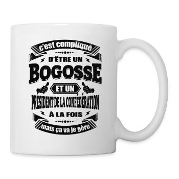 BOGOSSE ET PRÉSIDENT DE CONFÉDÉRATION - Mug blanc - blanc - Droite