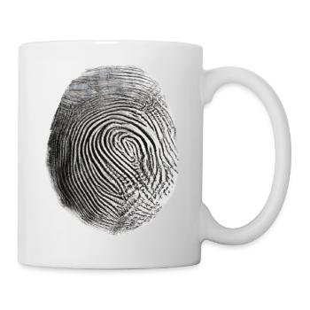 Fingerprint black - Tasse - Weiß - Rechts