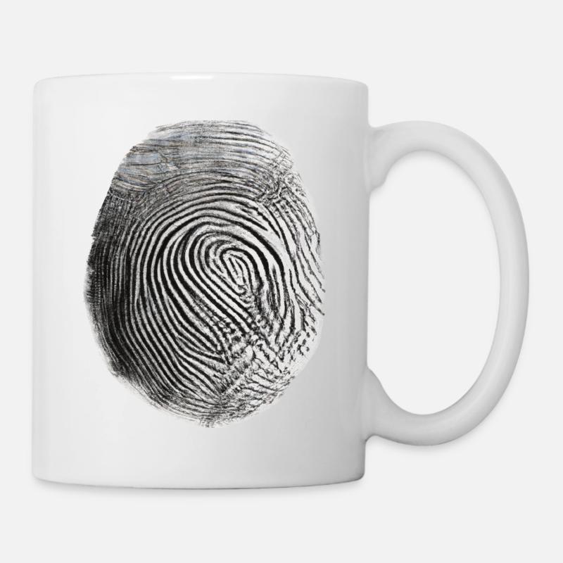 Fingerprint black - Tasse - Weiß