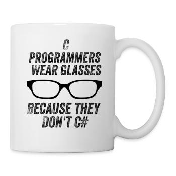 Programmeurs C amusants - Mug blanc - blanc - Droite