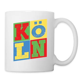 Cologne Cologne Allemagne Ville colorée Skyline Accueil - Mug blanc - blanc - Droite