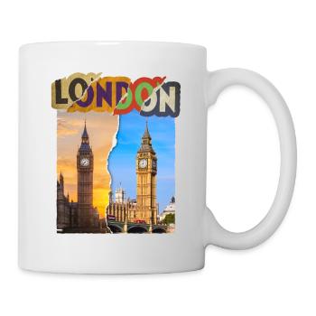 London England UK City Skyline Vintage Retro - Mug - white - Right