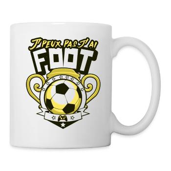 J'peux pas j'ai foot. Football - Mug blanc - blanc - Droite
