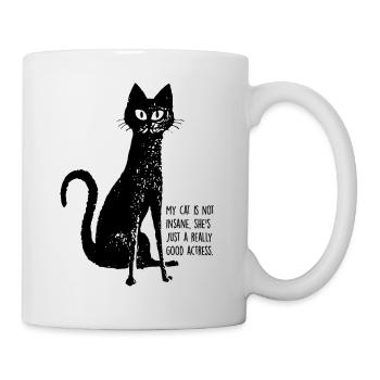 Mon chat est une bonne actrice - Mug blanc - blanc - Droite