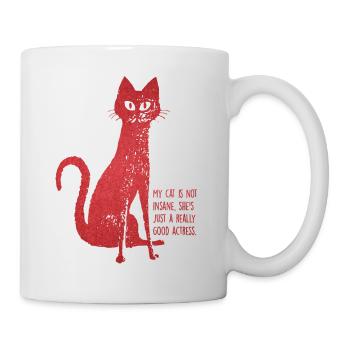 My cat is good actress - Mug - white - Right