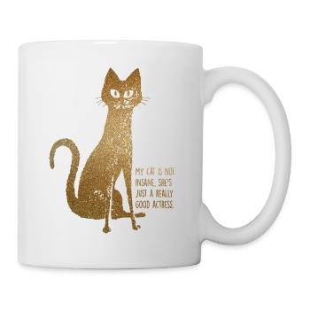 My cat is good actress - Mug - white - Right