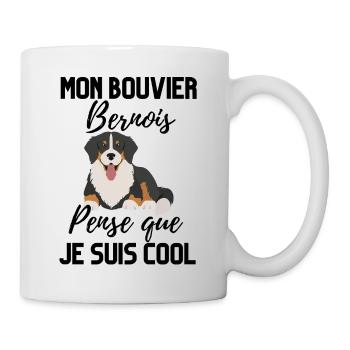 Mon bouvier bernois pense que je suis cool - Mug blanc - blanc - Droite