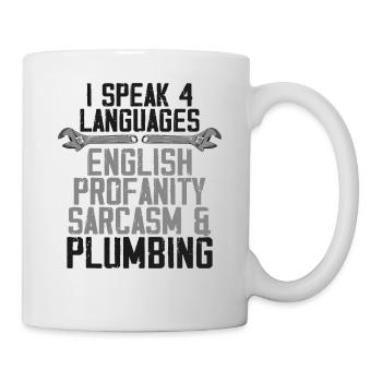Plomberie Plombier Vintage Je parle 4 - Mug blanc - blanc - Droite