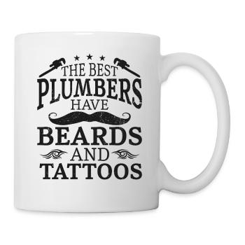 Plumbing Plumber Beard Tattoo - Tasse - Weiß - Rechts