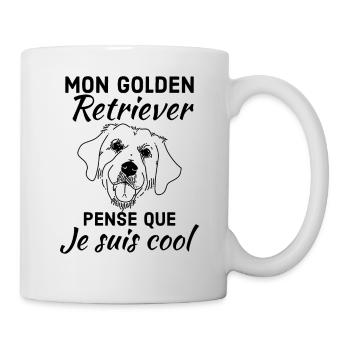Chien de race golden retriever - Mug blanc - blanc - Droite