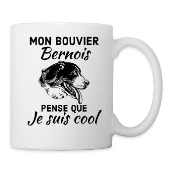 Chien doux bouvier bernois - Mug blanc - blanc - Droite