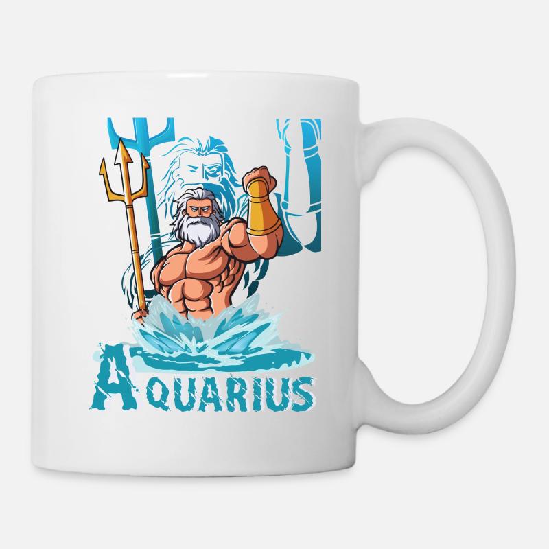 Sternzeichen Wassermann Aquarius Geburtstag - Tasse - Weiß