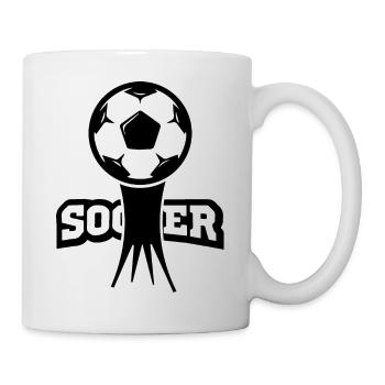 Fußball Football - Mug blanc - blanc - Droite
