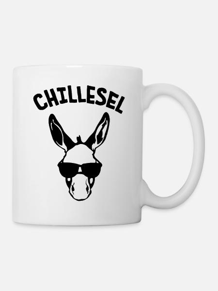 Chillesel Esel Geschenkidee - Tasse - Weiß