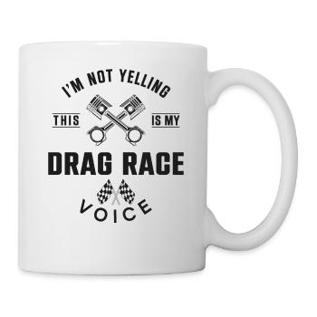 Voiture de course de dragster Je ne suis pas - Mug blanc - blanc - Droite