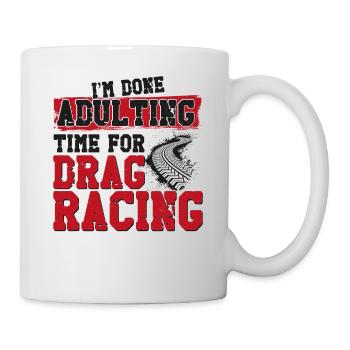 Drag Racing Race Car Vintage Je suis - Mug blanc - blanc - Droite
