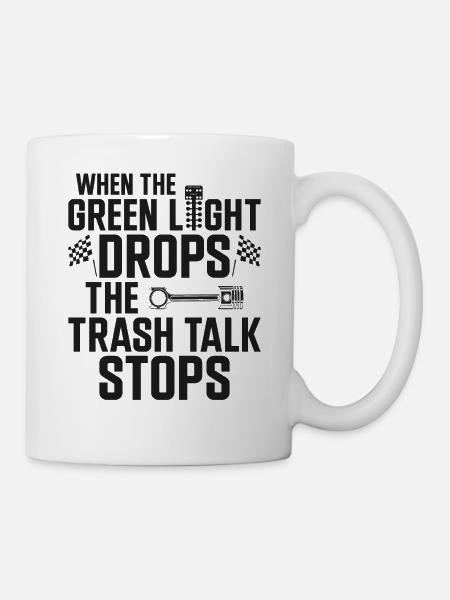 Voiture de course de dragster lorsque le - Mug blanc - blanc