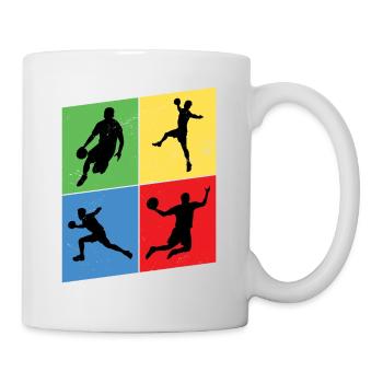 Handball Handball Player Handball Player Vintage Retro - Mug blanc - blanc - Droite