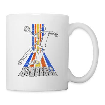 Handball Handball Player Handball Player Vintage Retro - Mug blanc - blanc - Droite