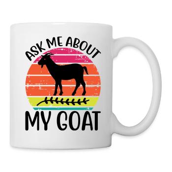 me poser des questions sur ma chèvre - Mug blanc - blanc - Droite