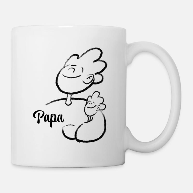 Illustration Père et Fils - Mug blanc - blanc