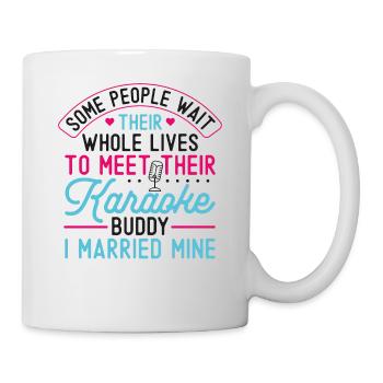 Chanteur de karaoké Mari Femme - Mug blanc - blanc - Droite